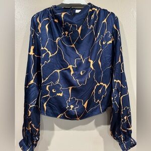 NWT Elegant ASTR the label Blue Blouse Top Smal